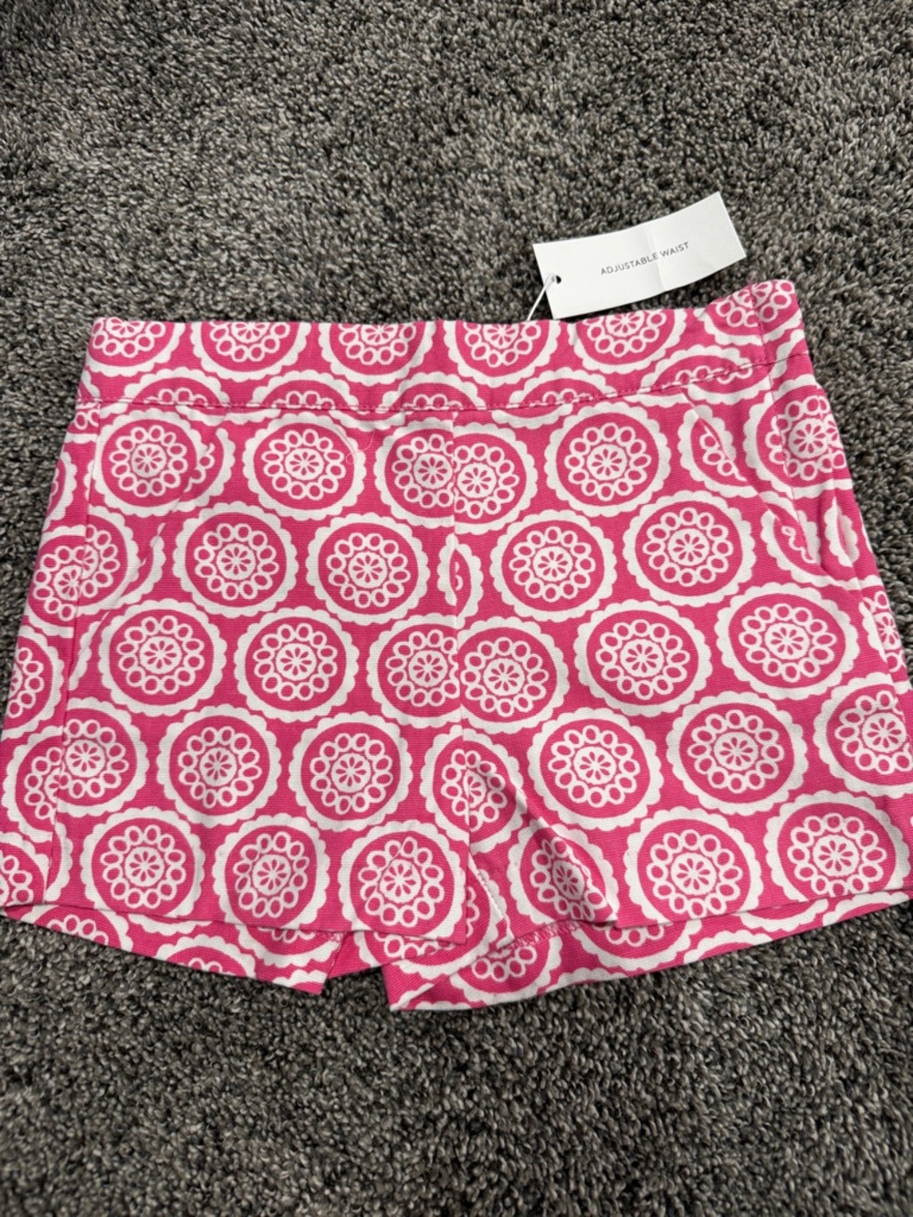 Janie and Jack Pink and White Patterned Girls' Shorts